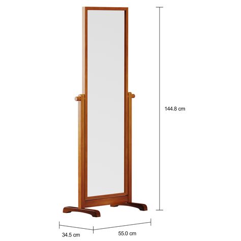 Imagem com medidas do produto ESPELHO 55 CM X 1,44 M SPIN
