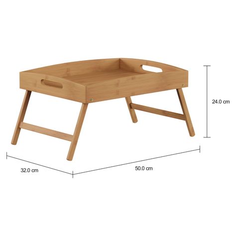 Imagem com medidas do produto BANDEJA CAMA 50 CM X 32 CM BAMBOO