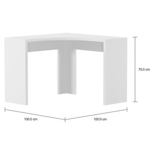 Imagem com medidas do produto MESA DE CANTO 1 M X 1 M FIND