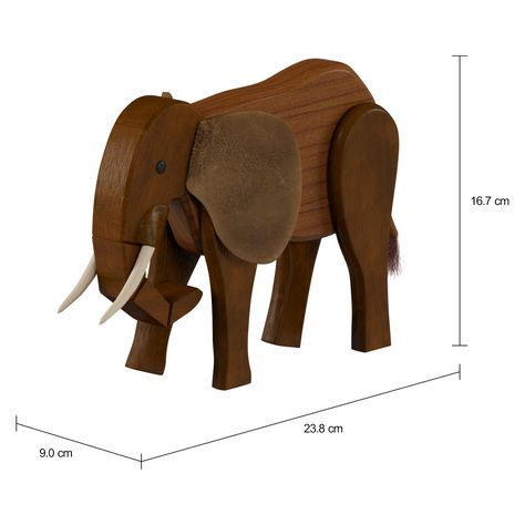 Imagem com medidas do produto ADORNO MESA ELE-LE-FANTE
