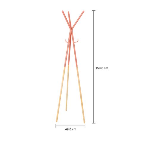 Imagem com medidas do produto TRIHANG CABIDE DE PISO