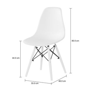 Imagem com medidas do produto CONJUNTO COM 2 CADEIRAS EASY COLOR