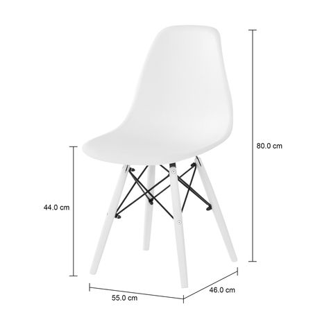 Imagem com medidas do produto CONJUNTO COM 2 CADEIRAS EASY COLOR