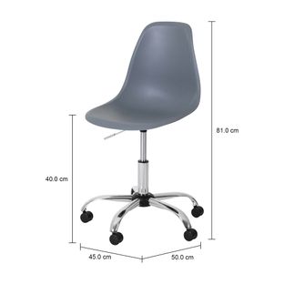 Imagem com medidas do produto EAMES CADEIRA HOME OFFICE