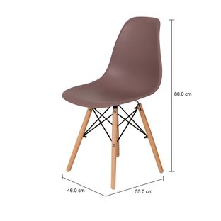 Imagem com medidas do produto EAMES WOOD CADEIRA