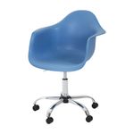 CROMADO/ZIMBRO - EASY CADEIRA HOME OFFICE C/BRAÇOS