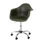 CROMADO/MUSGO - EAMES CADEIRA HOME OFFICE COM BRAÇOS