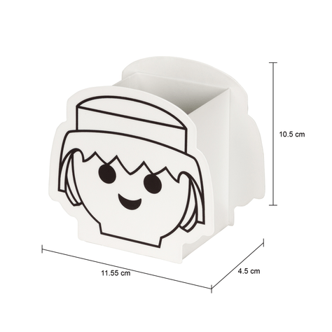 Imagem com medidas do produto PORTA-CANETAS PLAYMOBIL