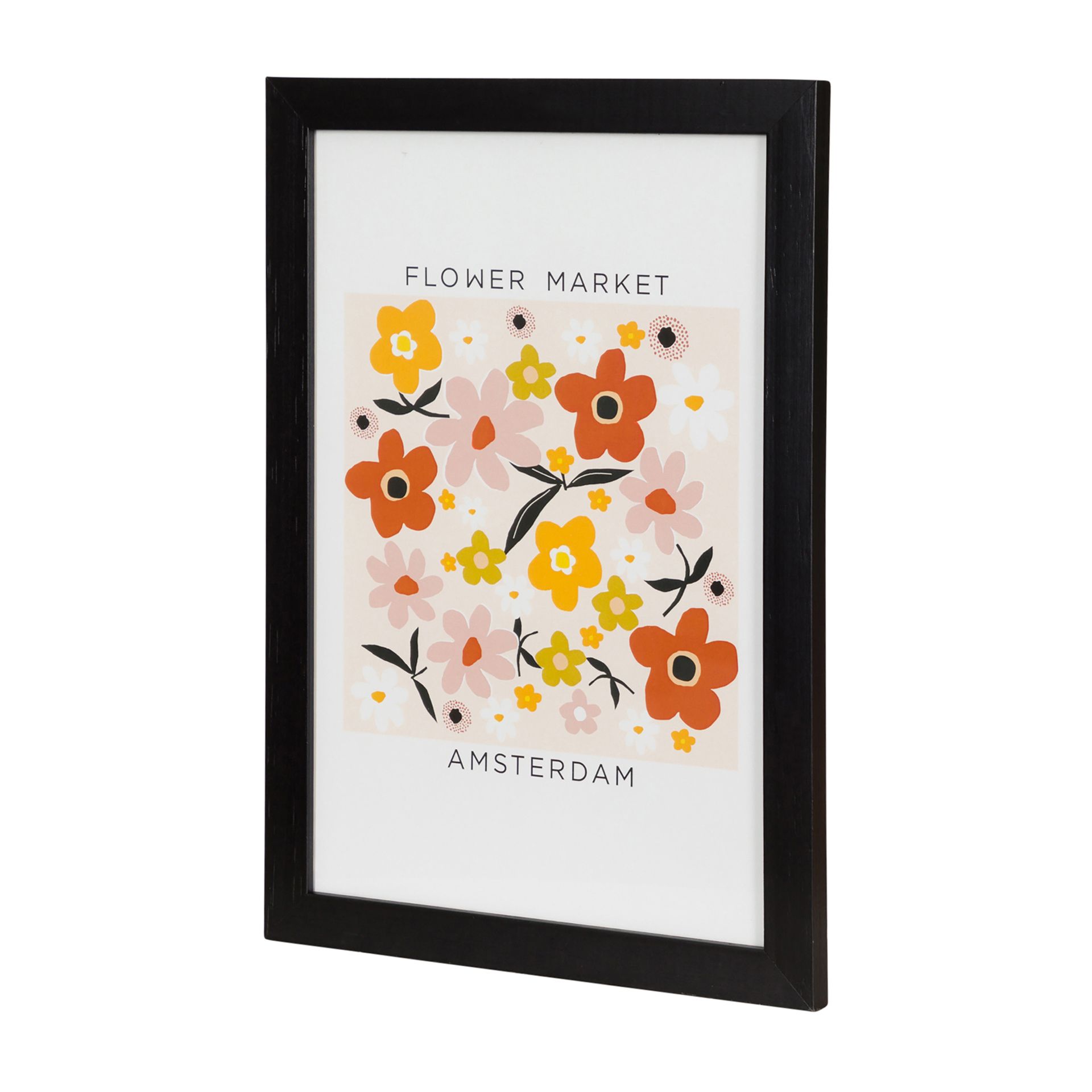 MARKET-AMSTERDAM-QUADRO-23-CM-X-33-CM-PRETO-MULTICOR-FLOWER-MARKET_ST1