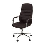 CROMADO/OLD PRETO - CADEIRA DE ESCRITÓRIO ALTA DANZ