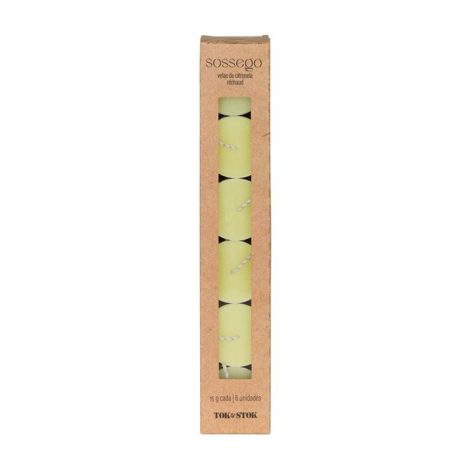 Vela Réchaud Citronela Com 6 Sossego