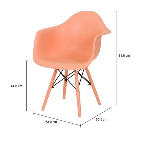 Imagem com medidas do produto EASY COLOR CADEIRA C/BRAÇOS