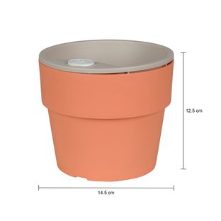 Imagem com medidas do produto VASO AUTOIRRIGÁVEL12 CM KANTIL