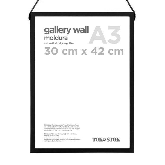 WALL-MOLDURA-A3-30-CM-X-42-CM-PRETO-GALLERY-WALL_ST0