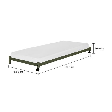 Imagem com medidas do produto CAMA DE SOLTEIRO INFERIOR 78 CM FLAT