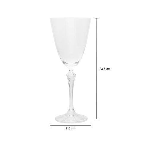Imagem com medidas do produto TAÇA DE ÁGUA VINHO 350 ML TWIGGY