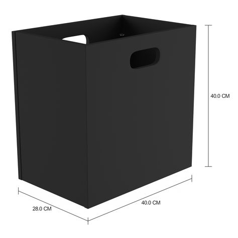 Imagem com medidas do produto CAIXA PARA ESTANTE 40 CM X 40 CM X 27 CM CÉLULA