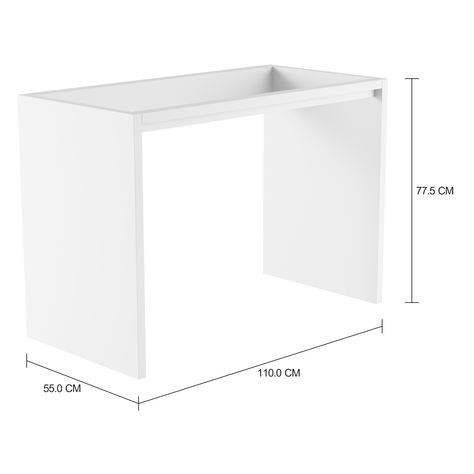 Imagem com medidas do produto BASE DE MESA 1,10 M X 55 CM VETRO