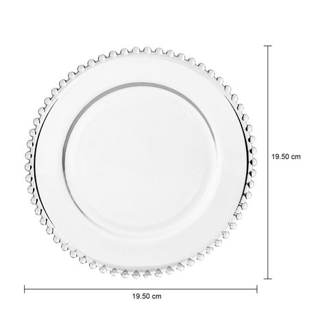 Imagem com medidas do produto PRATO SOBREMESA PÉROLAS
