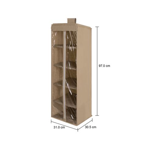 Imagem com medidas do produto ORGANIZADOR PARA ARMÁRIO COM ZÍPER COTTON BAG