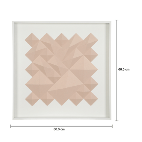Imagem com medidas do produto QUADRO DIAMANTE LOSANGO I 66 CM X 66 CM