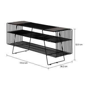 Imagem com medidas do produto RACK 1,15 M X 36 CM TELMA