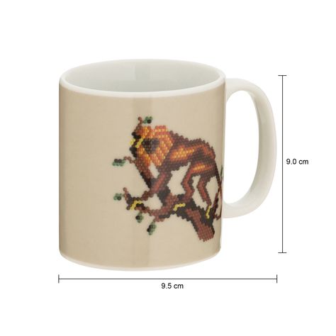 Imagem com medidas do produto CANECA 350 ML HERANÇA MICO