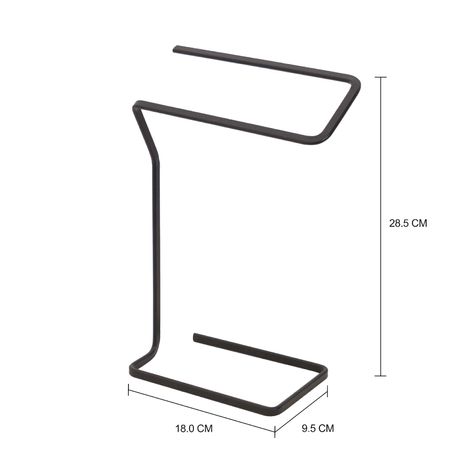 Imagem com medidas do produto PORTA-TOALHA BANCADA APOLO