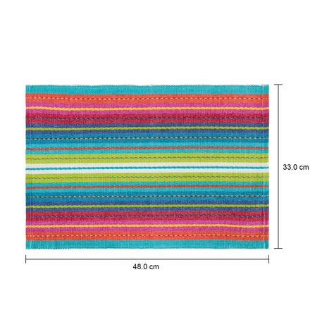 Imagem com medidas do produto LUGAR AMERICANO TECIDO 33 CM X 48 CM PRIDE COLOR