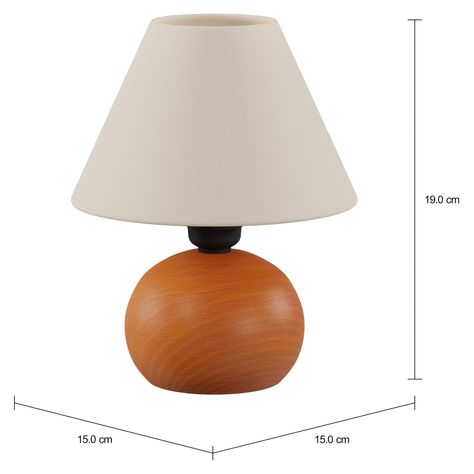 Imagem com medidas do produto LUMINÁRIA DE MESA MINI LUCE POTE