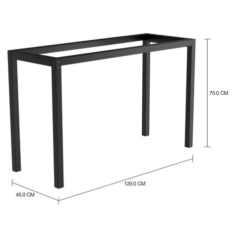 Imagem com medidas do produto BASE DE APARADOR 1,20 M X 45 CM METRIC