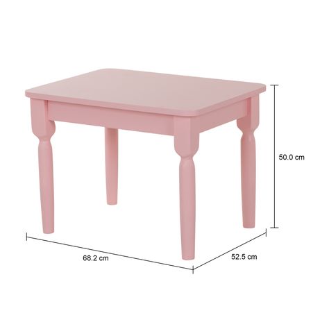 Imagem com medidas do produto MESA INFANTIL 68 CM X 52 CM COUNTRY