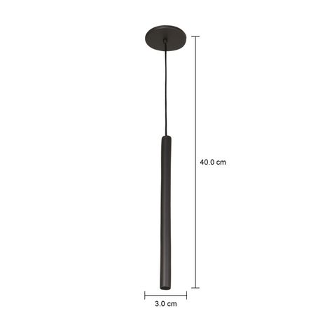 Imagem com medidas do produto LUMINÁRIA DE TETO 40 CM TUBING
