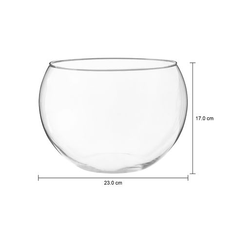 Imagem com medidas do produto VASO 17 CM BALL