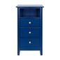 Azul - MESA DE CABECEIRA ALTA 3 GAVETAS DEVON
