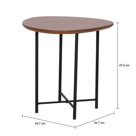 Imagem com medidas do produto MESA LATERAL 45 CM X 44 CM ORGANIQUÊ