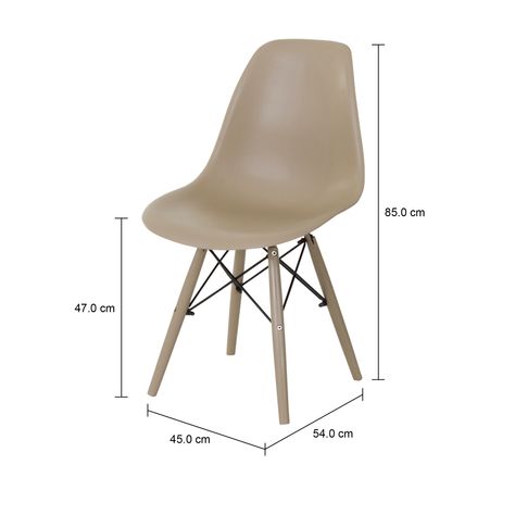 Imagem com medidas do produto CONJUNTO COM 2 CADEIRAS EASY COLOR