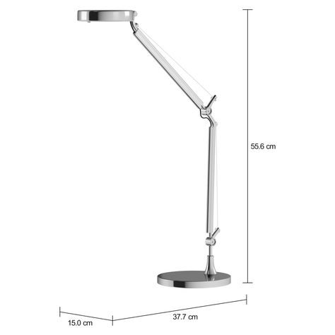 Imagem com medidas do produto LUMINÁRIA DE MESA LED DISC