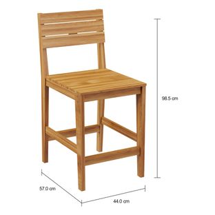 Imagem com medidas do produto BANCO ALTO COM ENCOSTO CARAÍVA