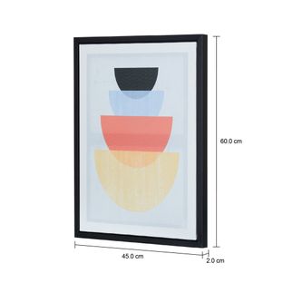 Imagem com medidas do produto QUADRO 45 CM X 60 CM HARMONIC GEO I