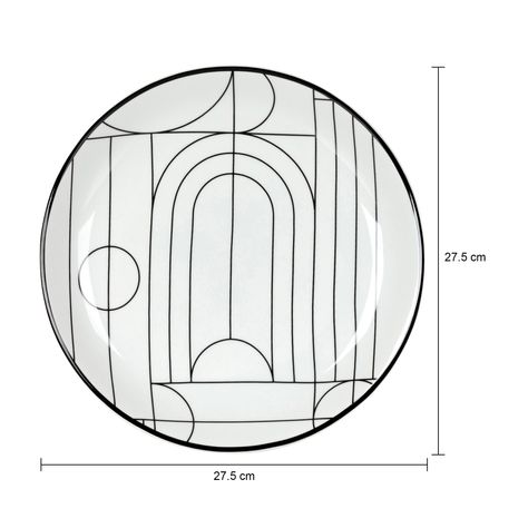 Imagem com medidas do produto PRATO RASO ARC FINERY
