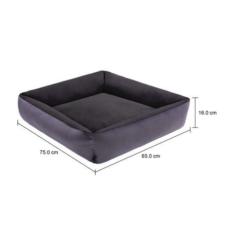 Imagem com medidas do produto CAMA PARA PET 75 CM X 65 CM DARIN