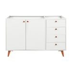 Branco - ARMÁRIO DE COZINHA INFERIOR 1,20 M  2 PORTAS / 4 GAVETAS LIN