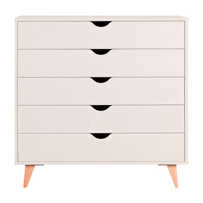 Cômoda 5 Gavetas 90 Cm X 40 Cm Lin