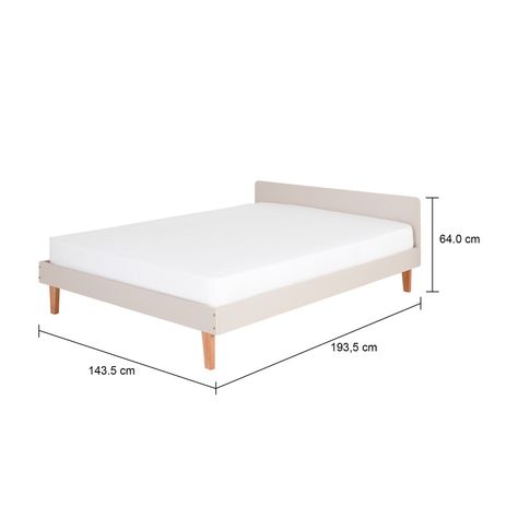 Imagem com medidas do produto CAMA DE CASAL 1,38 M LIN