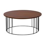 Preto - MESA DE CENTRO REDONDA 70 CM HELMON
