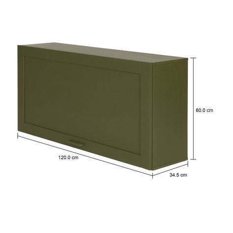 Imagem com medidas do produto ARMÁRIO SUPERIOR 1,20 M 1 PORTA BASCULANTE LOGBOX