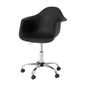 Preto - CADEIRA HOME OFFICE COM BRAÇOS EAMES