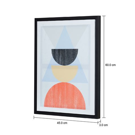 Imagem com medidas do produto QUADRO 45 CM X 60 CM HARMONIC GEO II