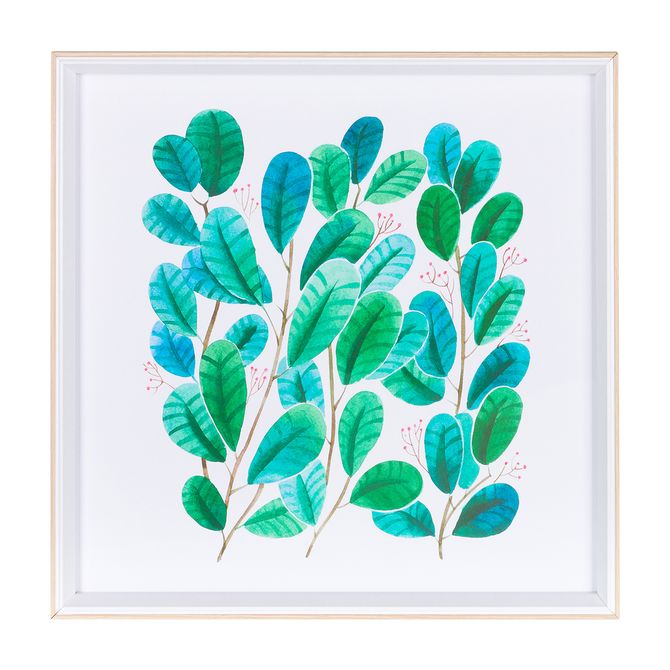 Quadro 40 Cm X 40 Cm Aquarela Plantae Ii